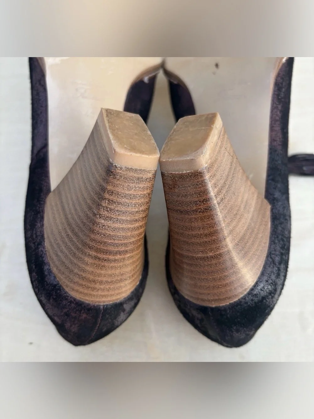 Sundance Natalia Sz EU40/US9.5 Laced Heels Pointed Toe Brown Boho Tassles Pumps